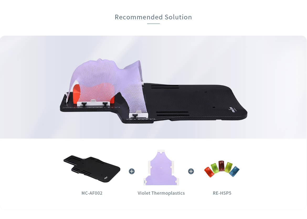 carbon fiber head shouler breast baseplate radiotherapy